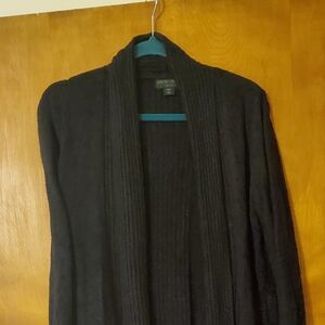 Barefoot Dreams CozyChic Lite Petite Catalina Cardigan Sweater Black M